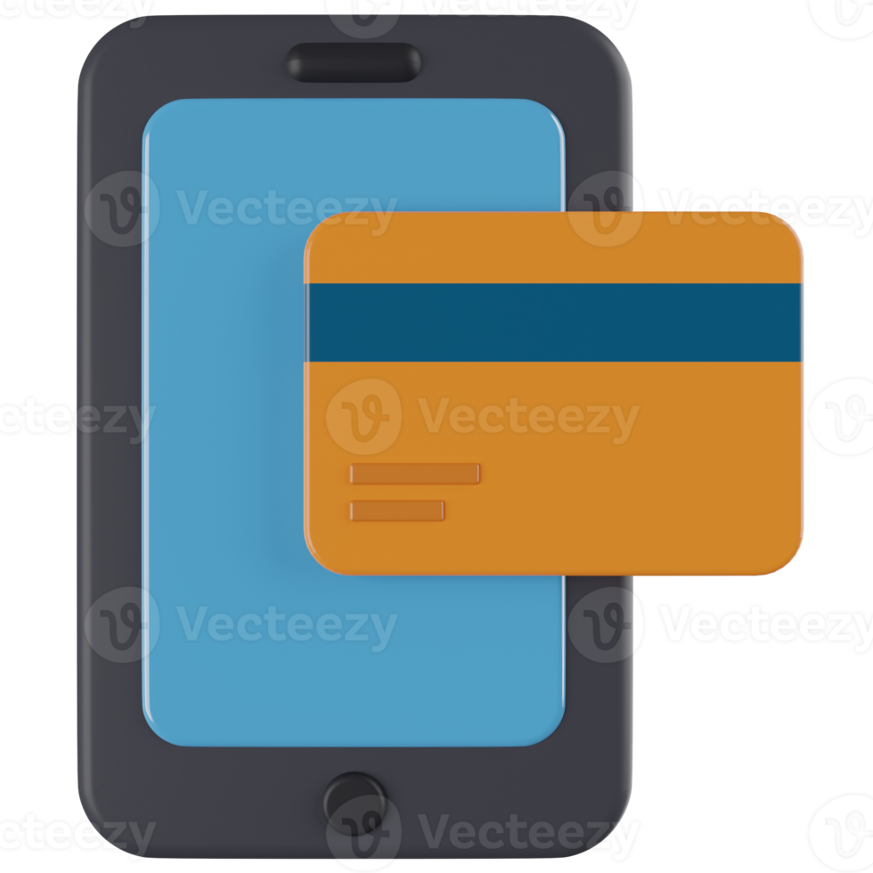 Online Card Payment 3D Illustration png