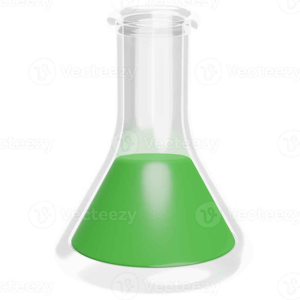 Conical Flask 3D Illustration png