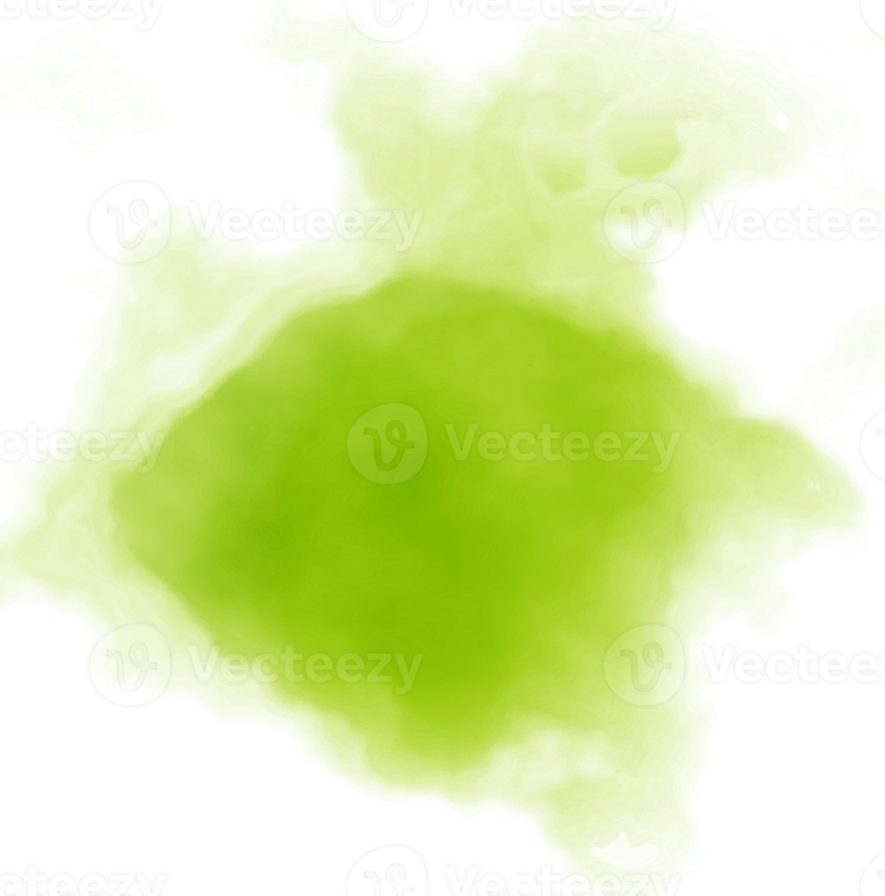 green watercolor brush spot png