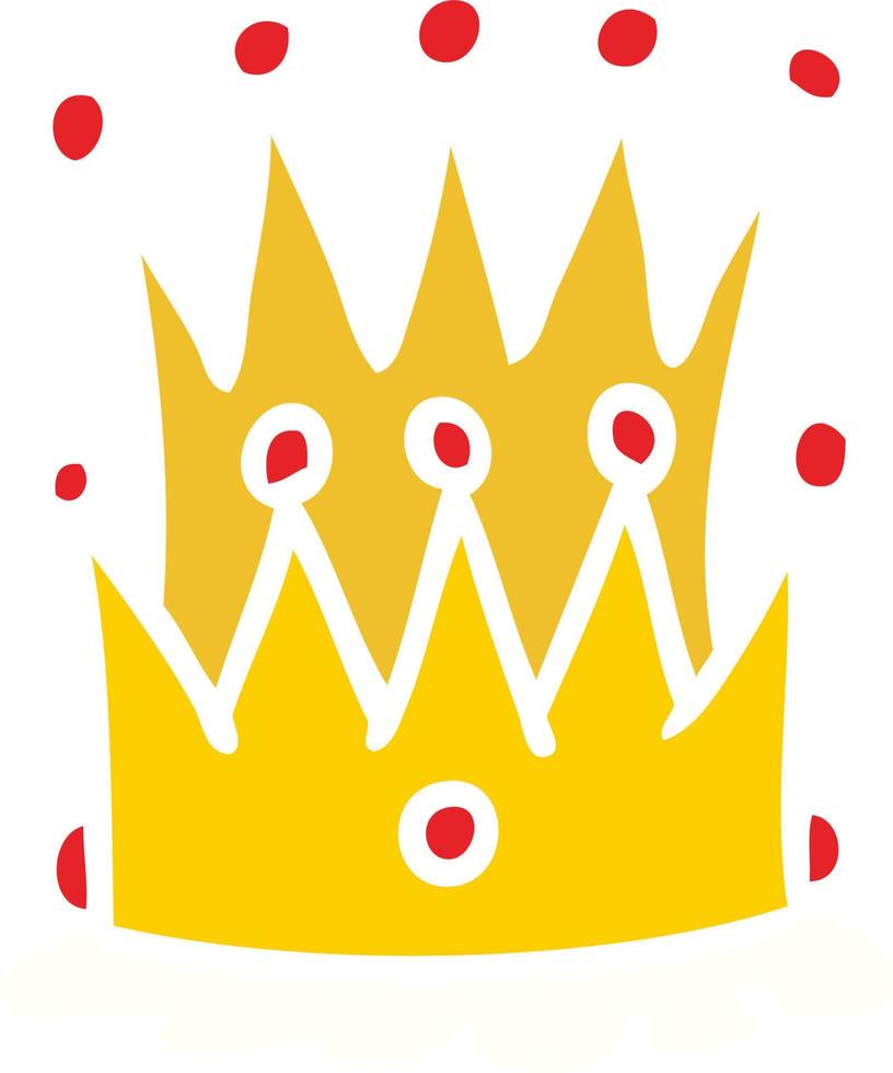 cartoon doodle of two crowns vector