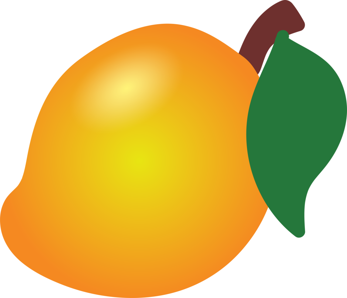 un illustrazione di carino Mango frutta mano disegnato cartone animato png