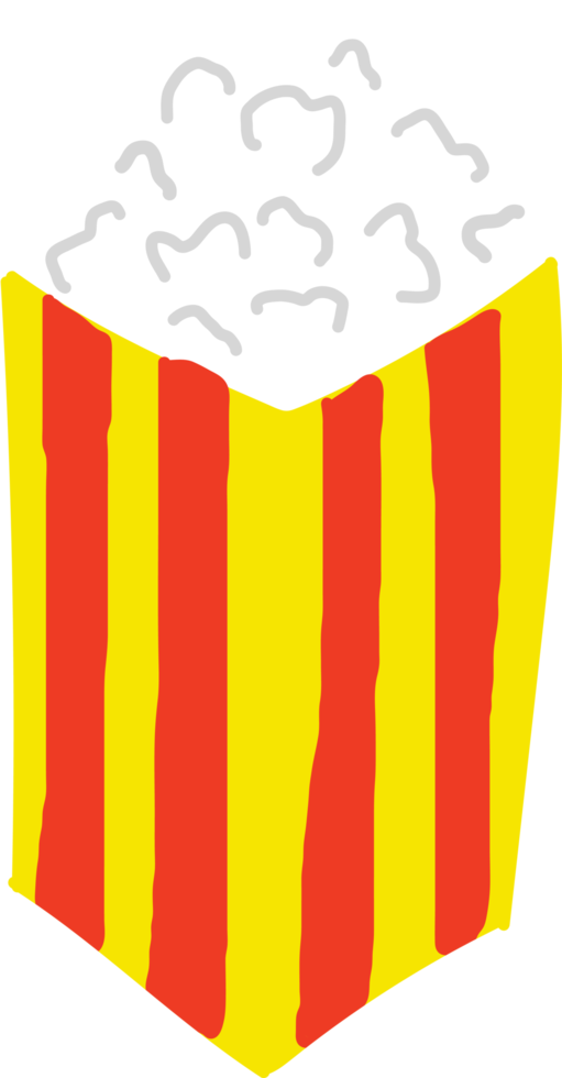 mano disegnato cartone animato cinema Popcorn scatola png