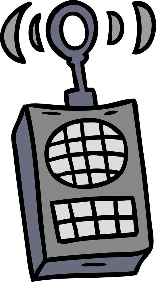cartoon doodle of a walkie talkie vector