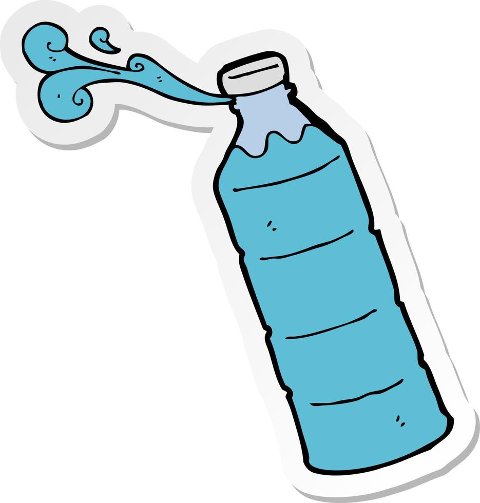 sticker of a cartoon orange juice bottle vector