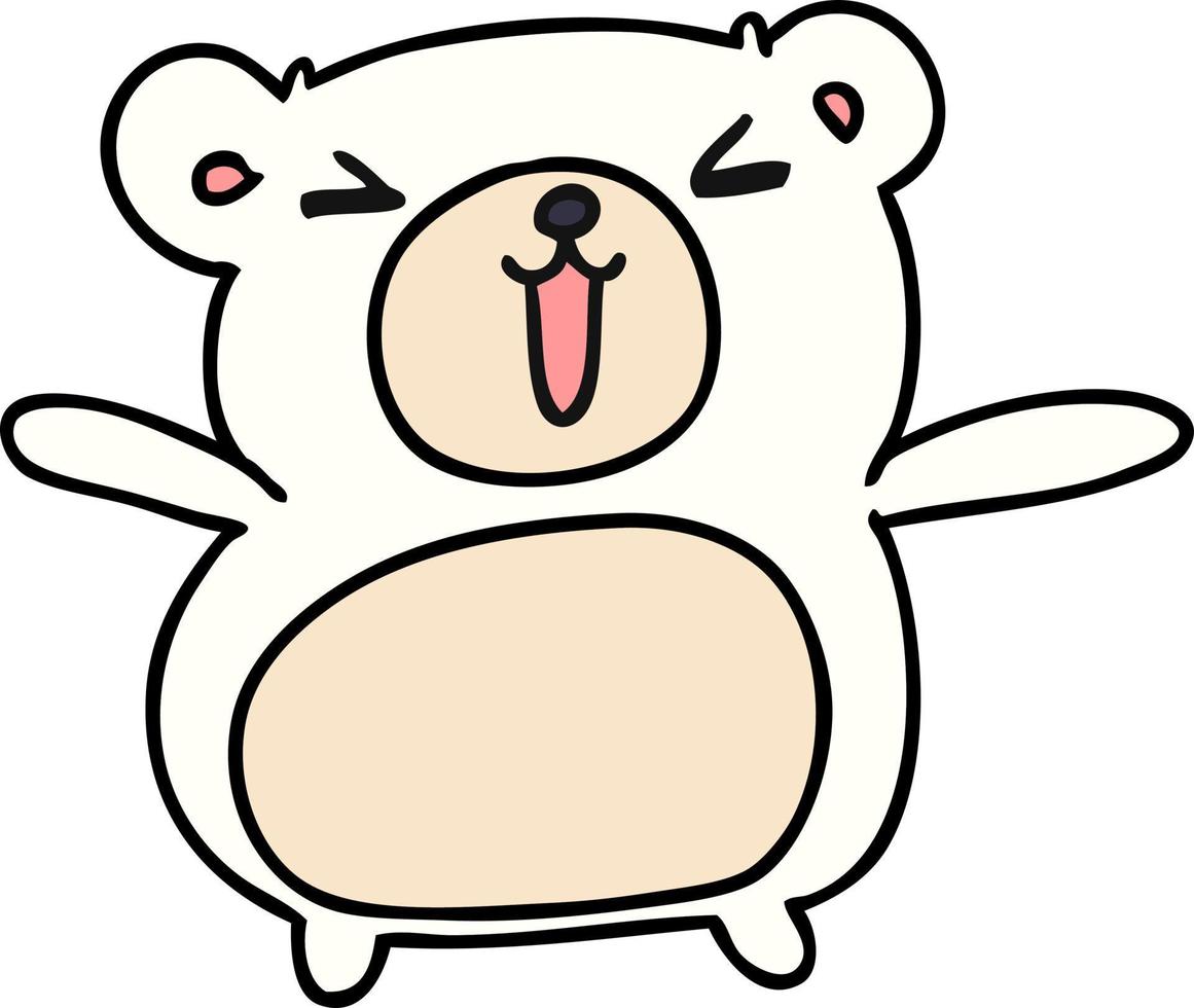 cartoon kawaii cute teddy bear vector