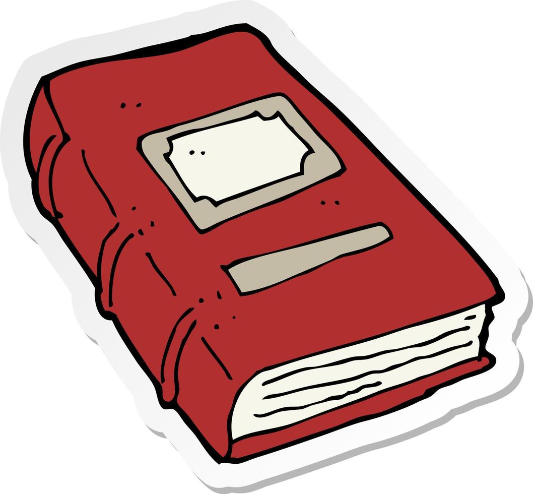 sticker of a cartoon old book vector