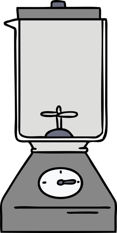 cartoon doodle of a food blender vector