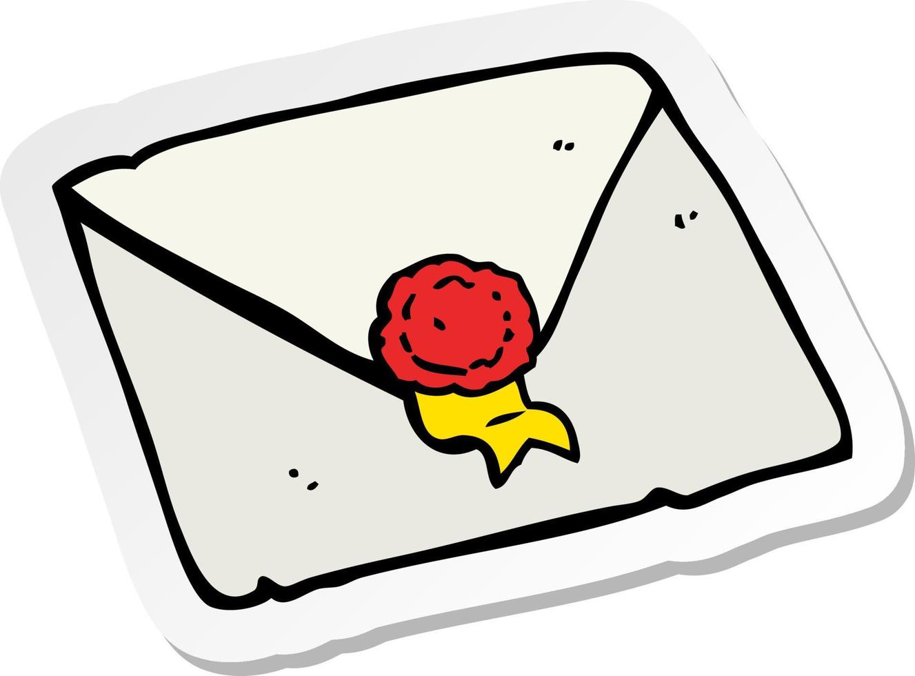 sticker of a cartoon letter vector