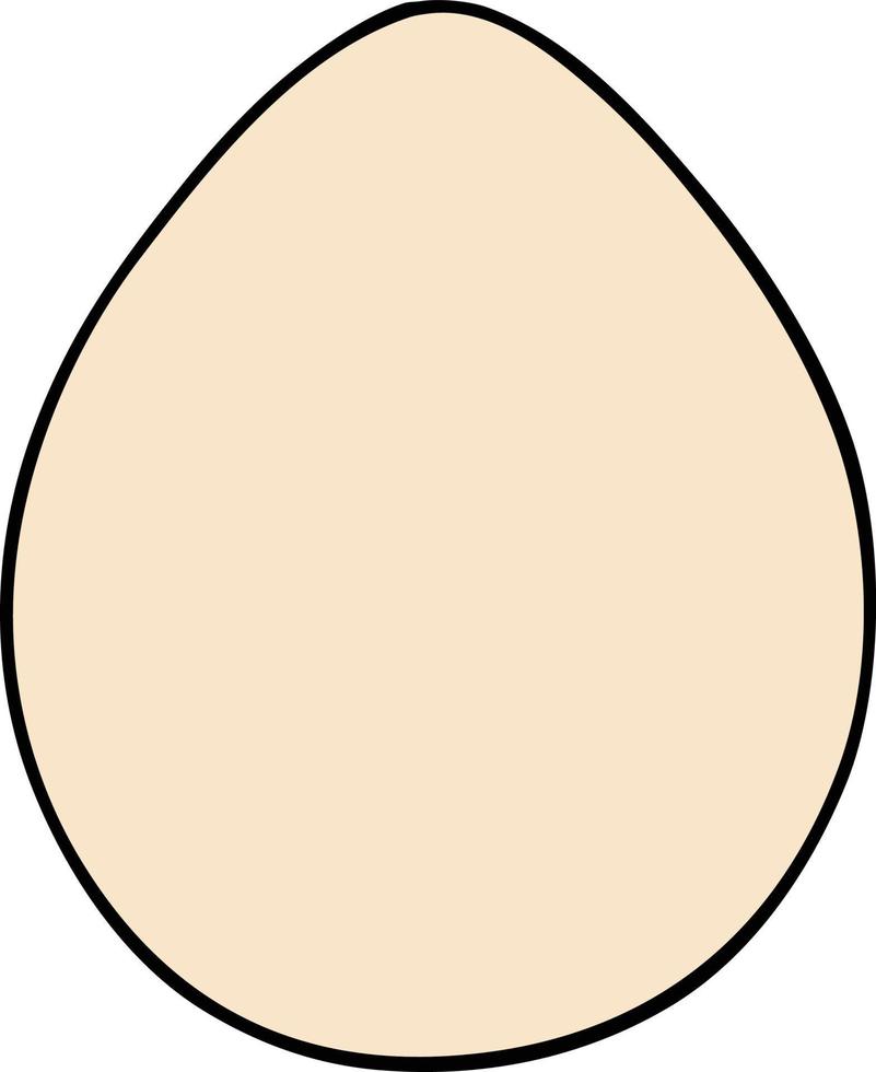 quirky hand drawn cartoon egg vector