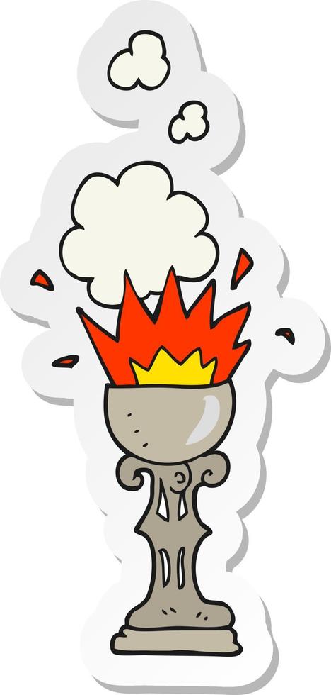 sticker of a cartoon magic goblet vector