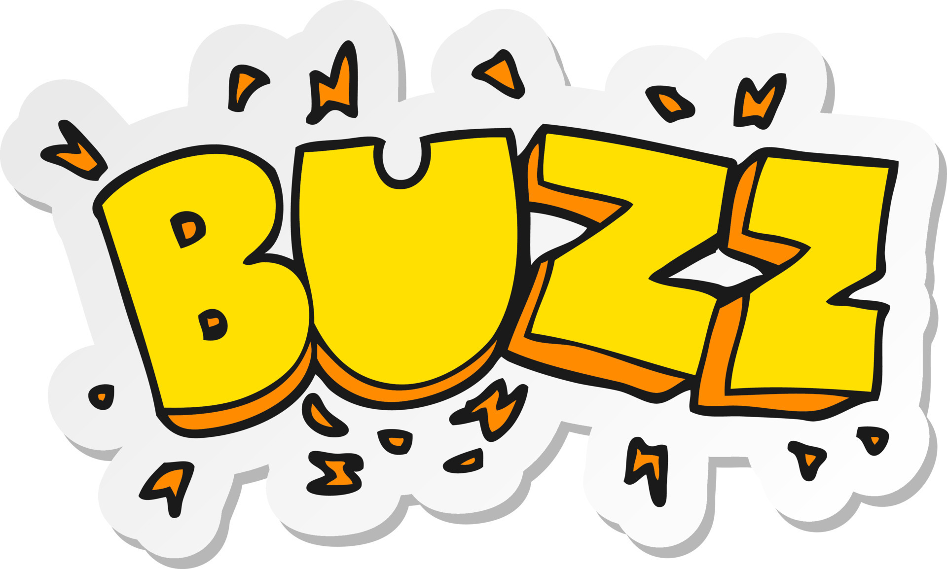 sticker-of-a-cartoon-buzz-symbol-11503583-vector-art-at-vecteezy