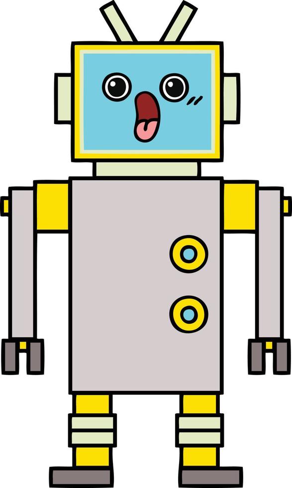 cute cartoon robot vector