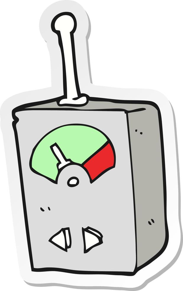 sticker of a cartoon scientific equipment vector