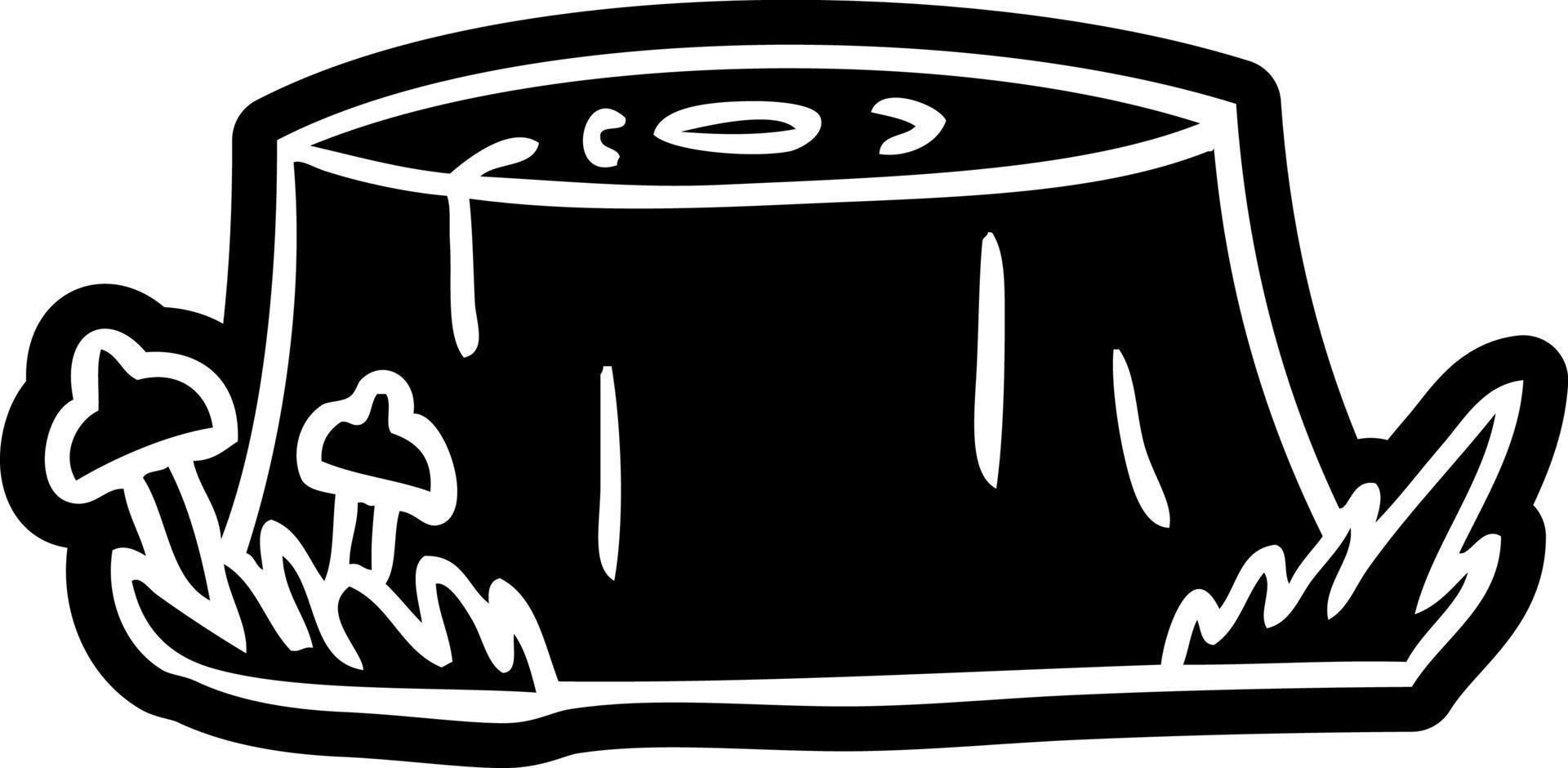 cartoon icon drawing of a tree log vector