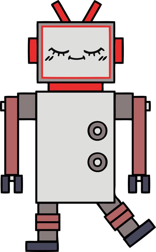 cute cartoon robot vector