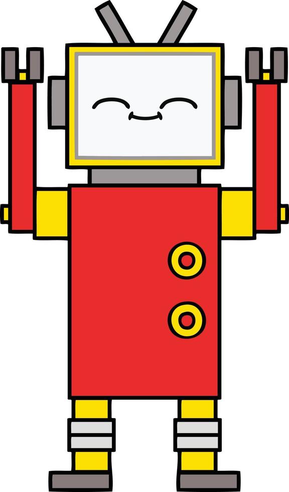 cute cartoon robot vector