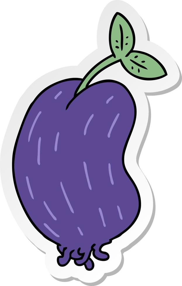 sticker cartoon of a sprouting bean vector