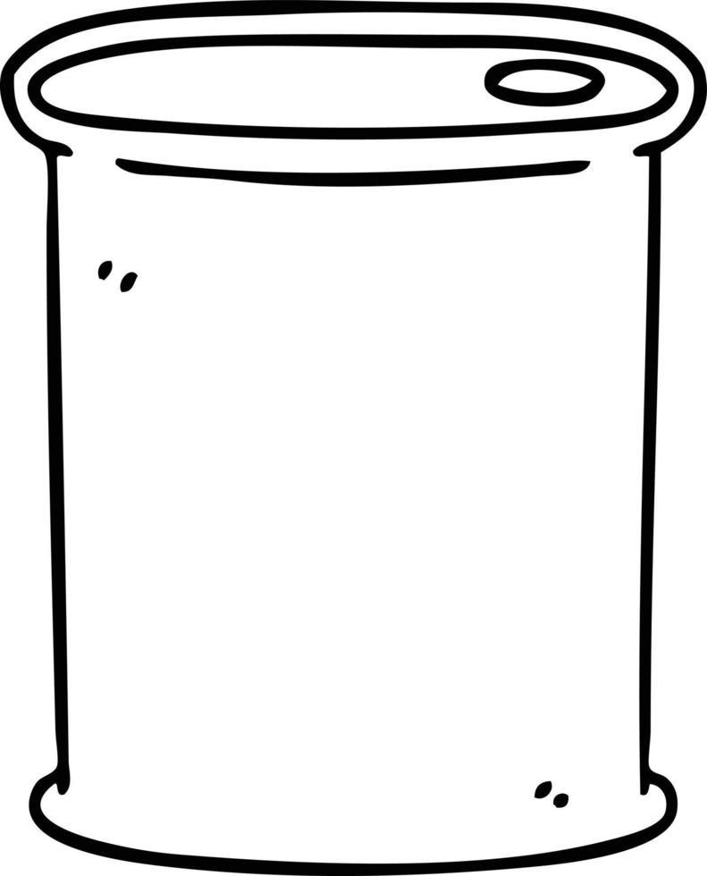 quirky line drawing cartoon barrel vector