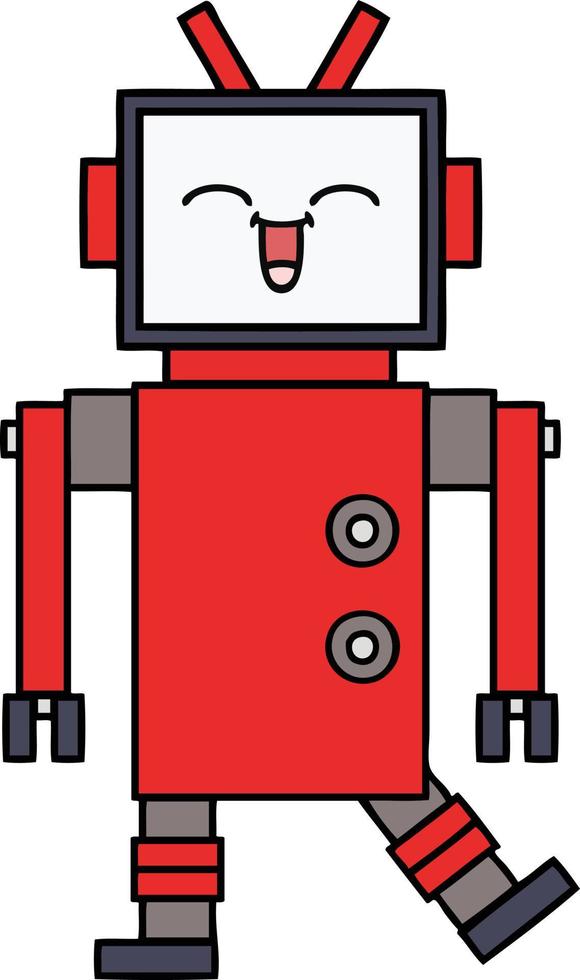 cute cartoon robot vector