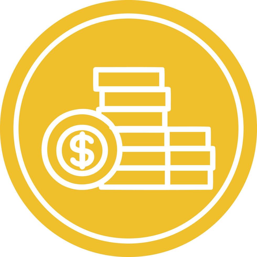 stacked money circular icon vector