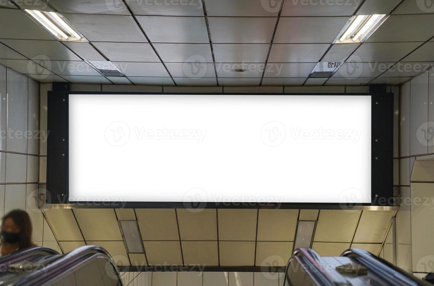 Subway Scenery and Advertising Mockup photo