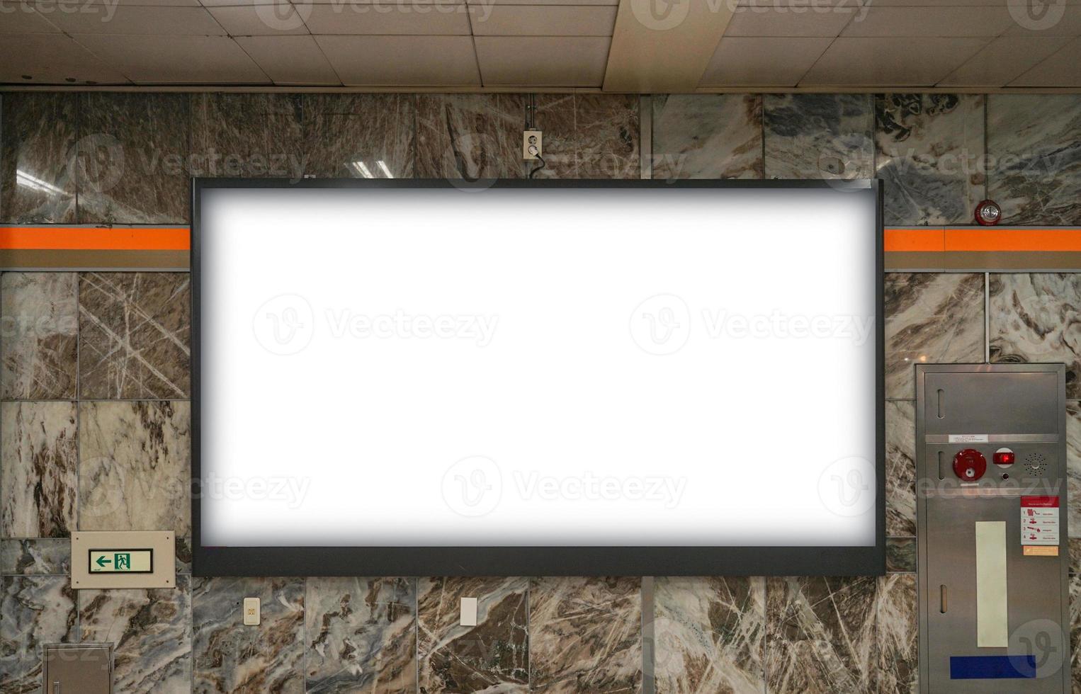 Subway Scenery and Advertising Mockup photo