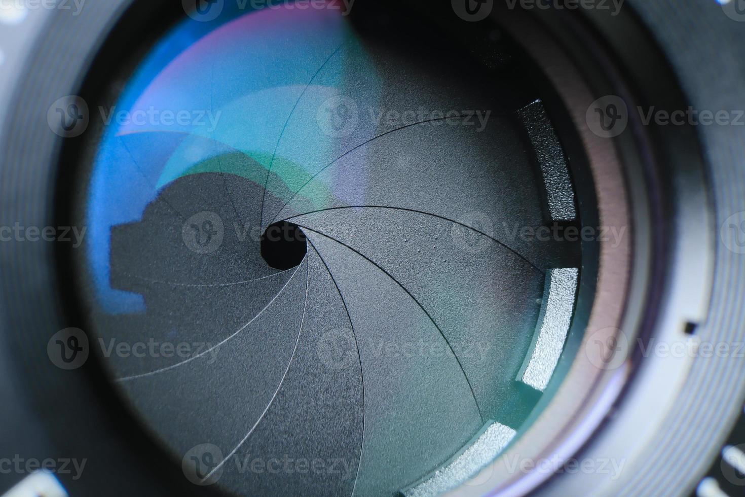 Close up aperture lens photo