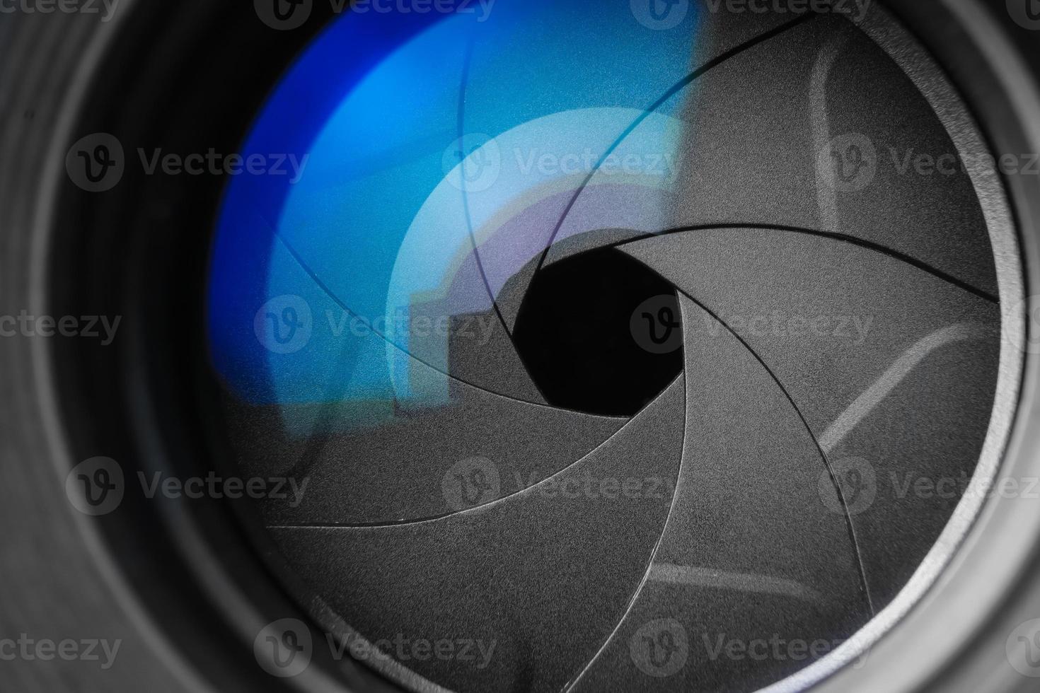 Close up aperture lens photo