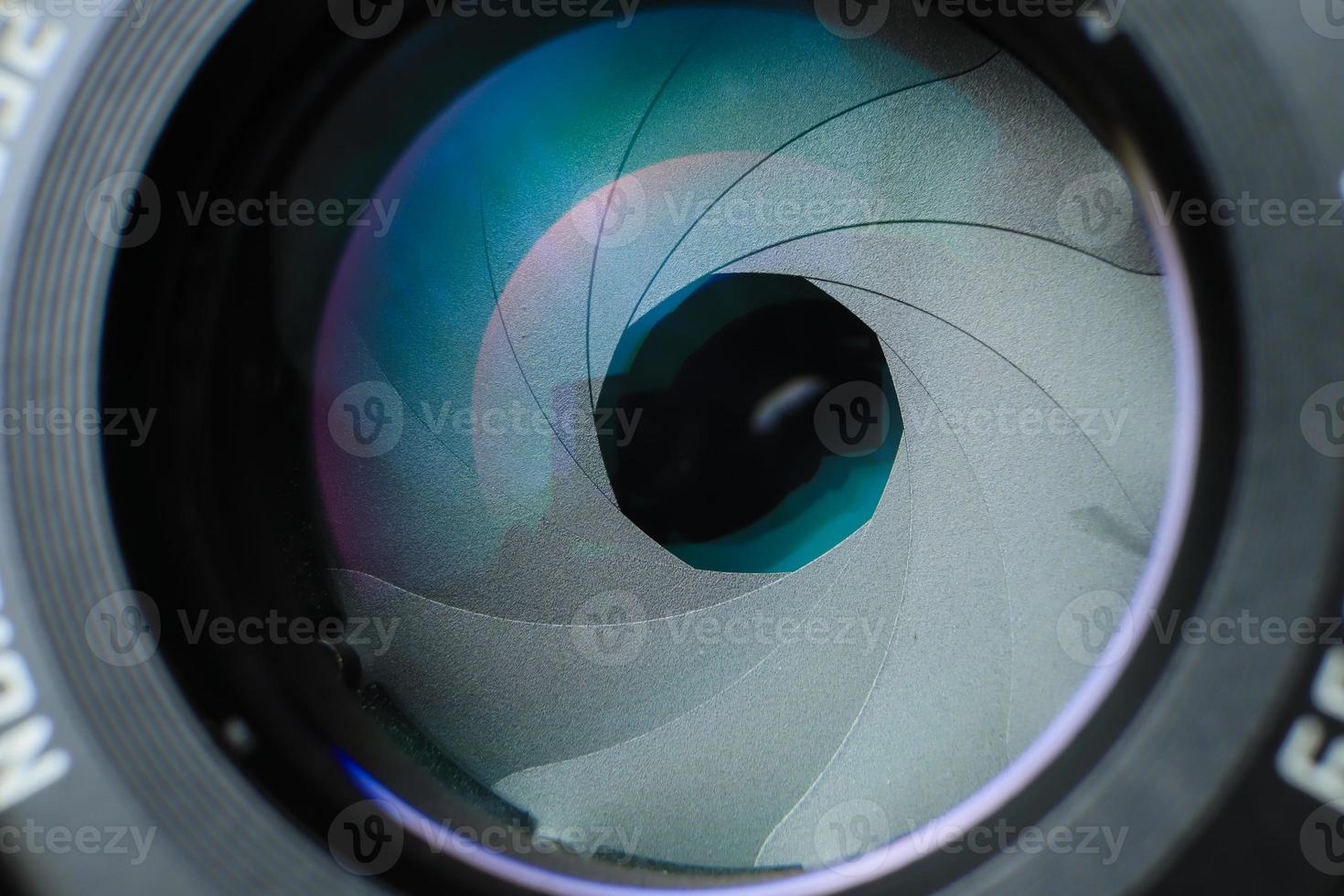 Close up aperture lens photo