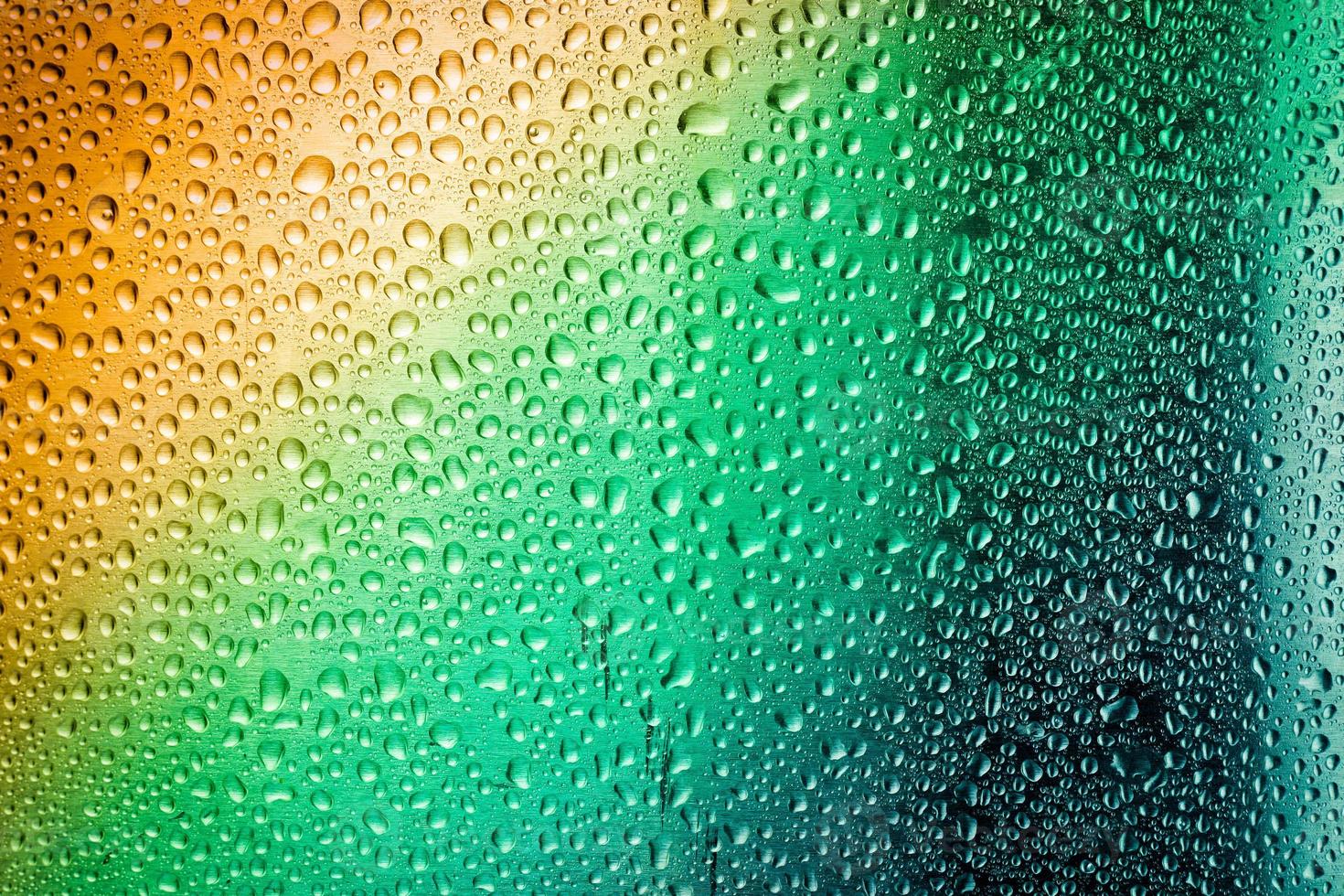 Abstract droplets on metal surface. photo