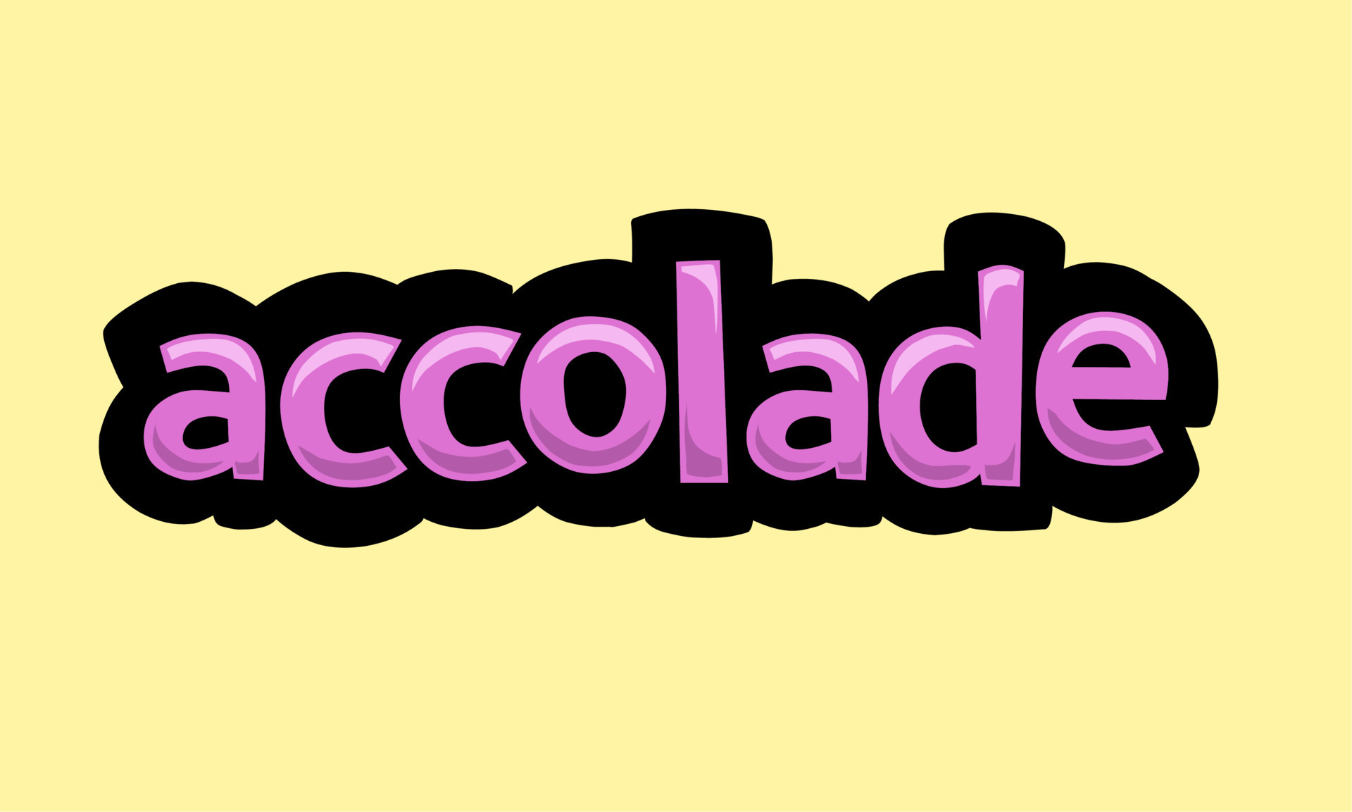 ACCOLADE writing vector design on a yellow background 11505346 Vector