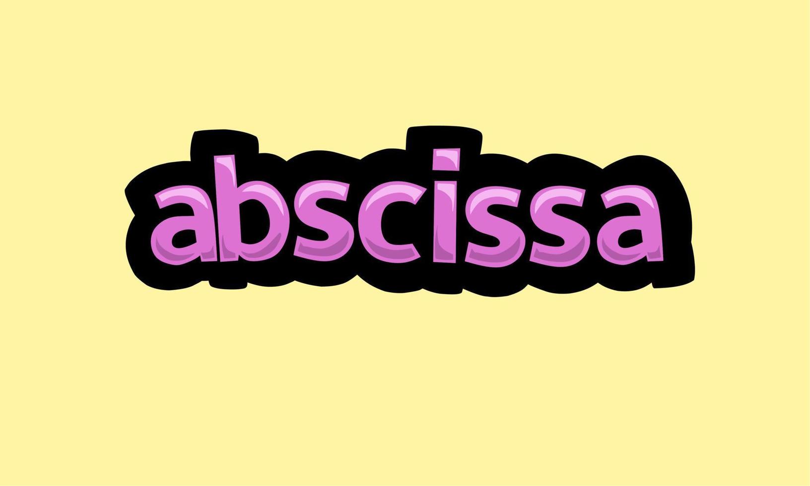 ABSCISSA writing vector design on a yellow background