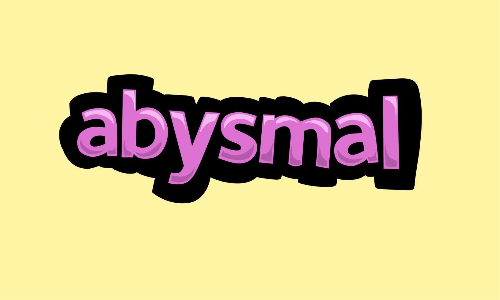 ABYSMAL writing vector design on a yellow background