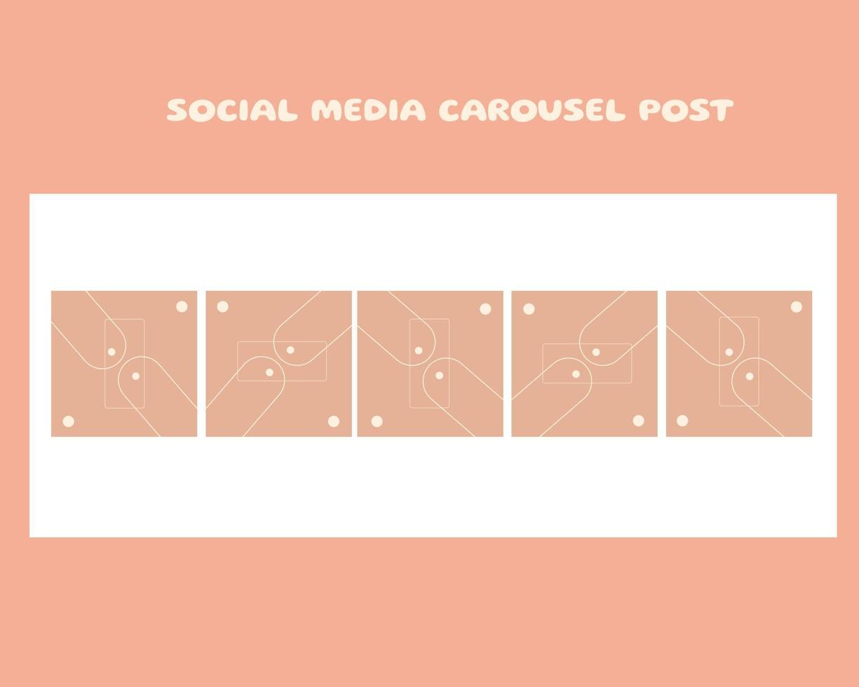 Social media carousel post template vector