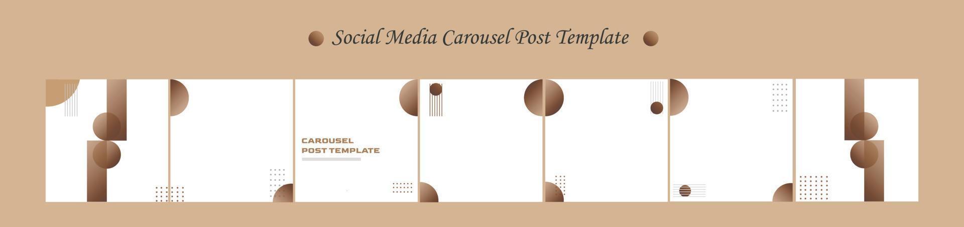 Social media carousel post template vector