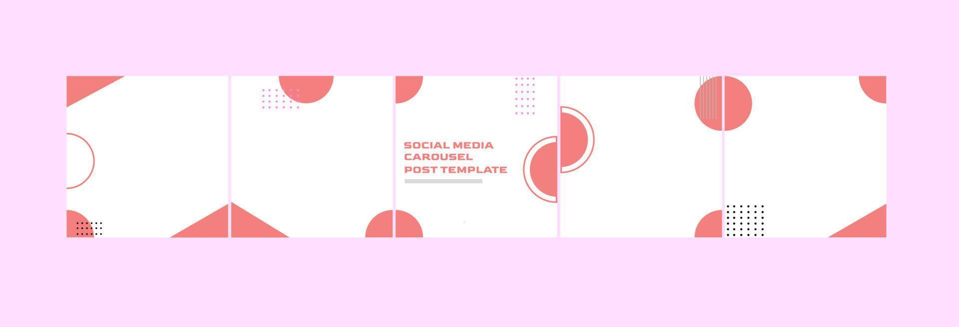 Social media carousel post template vector