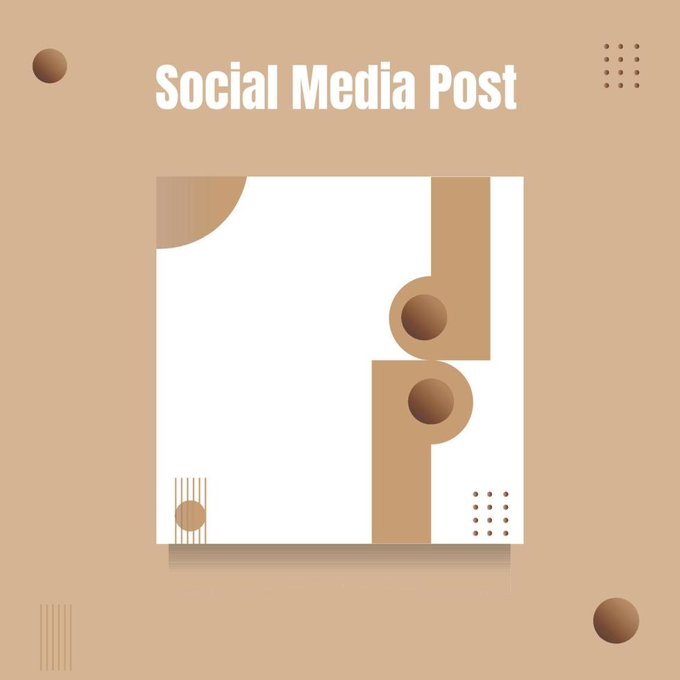 Social media carousel post template vector