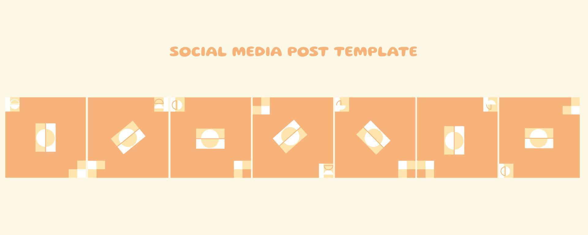 Social media carousel post template vector