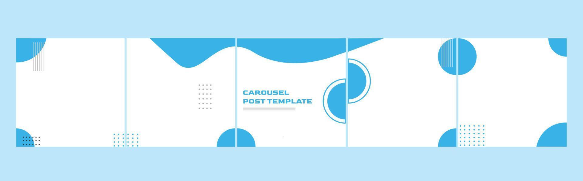 Social media carousel post template vector