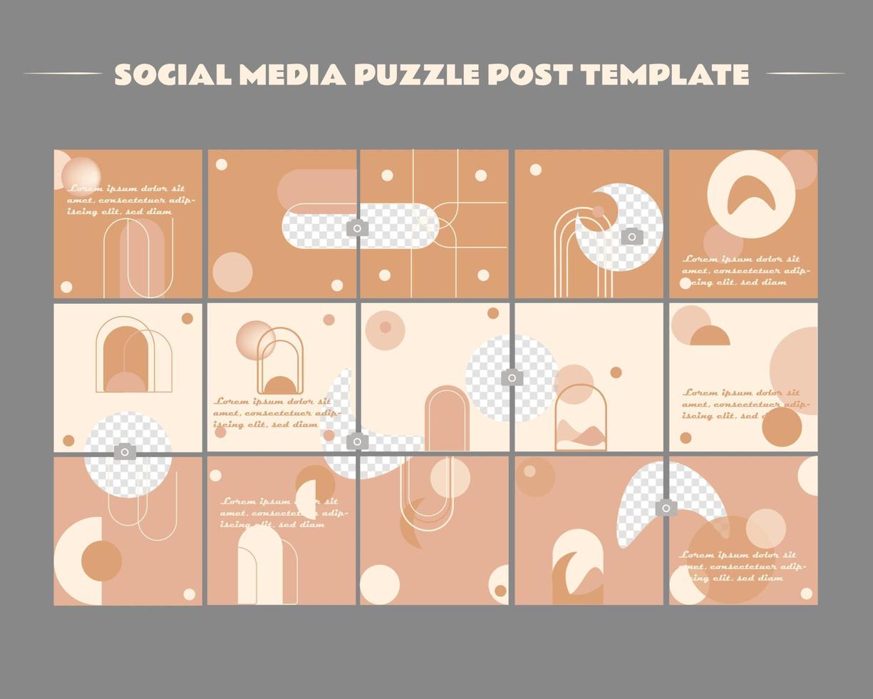 Social media carousel post template vector