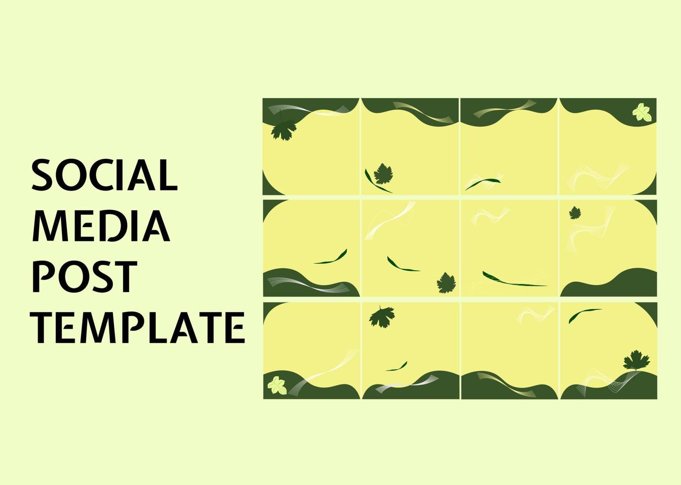 Social media carousel post template vector