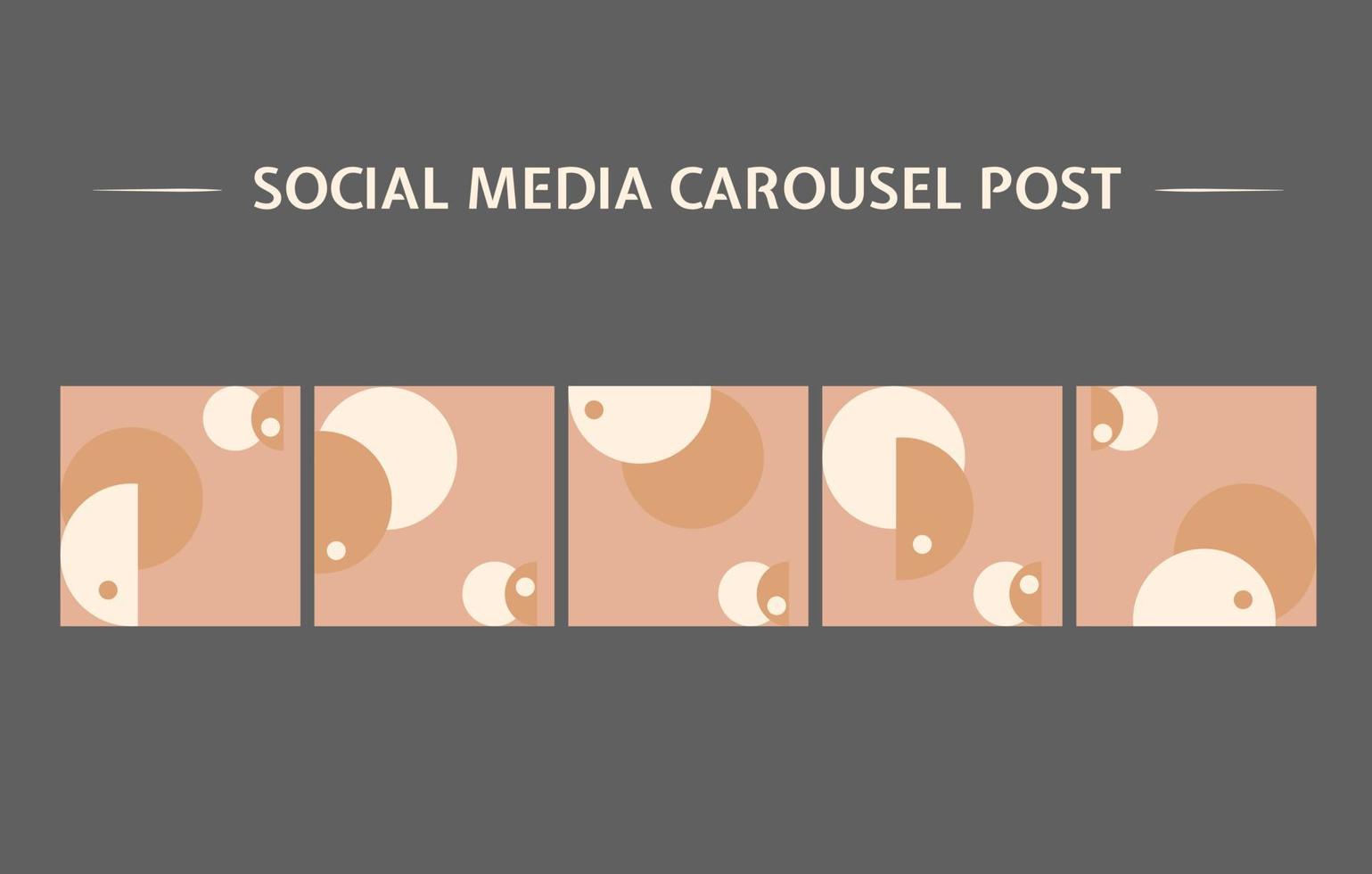Social media carousel post template vector