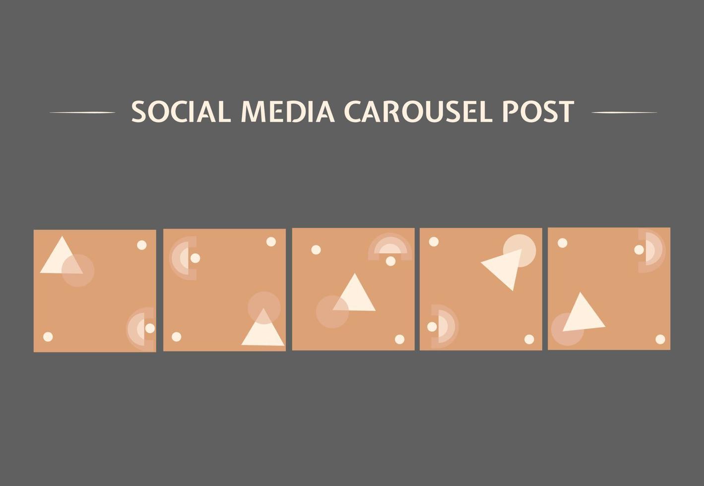 Social media carousel post template vector