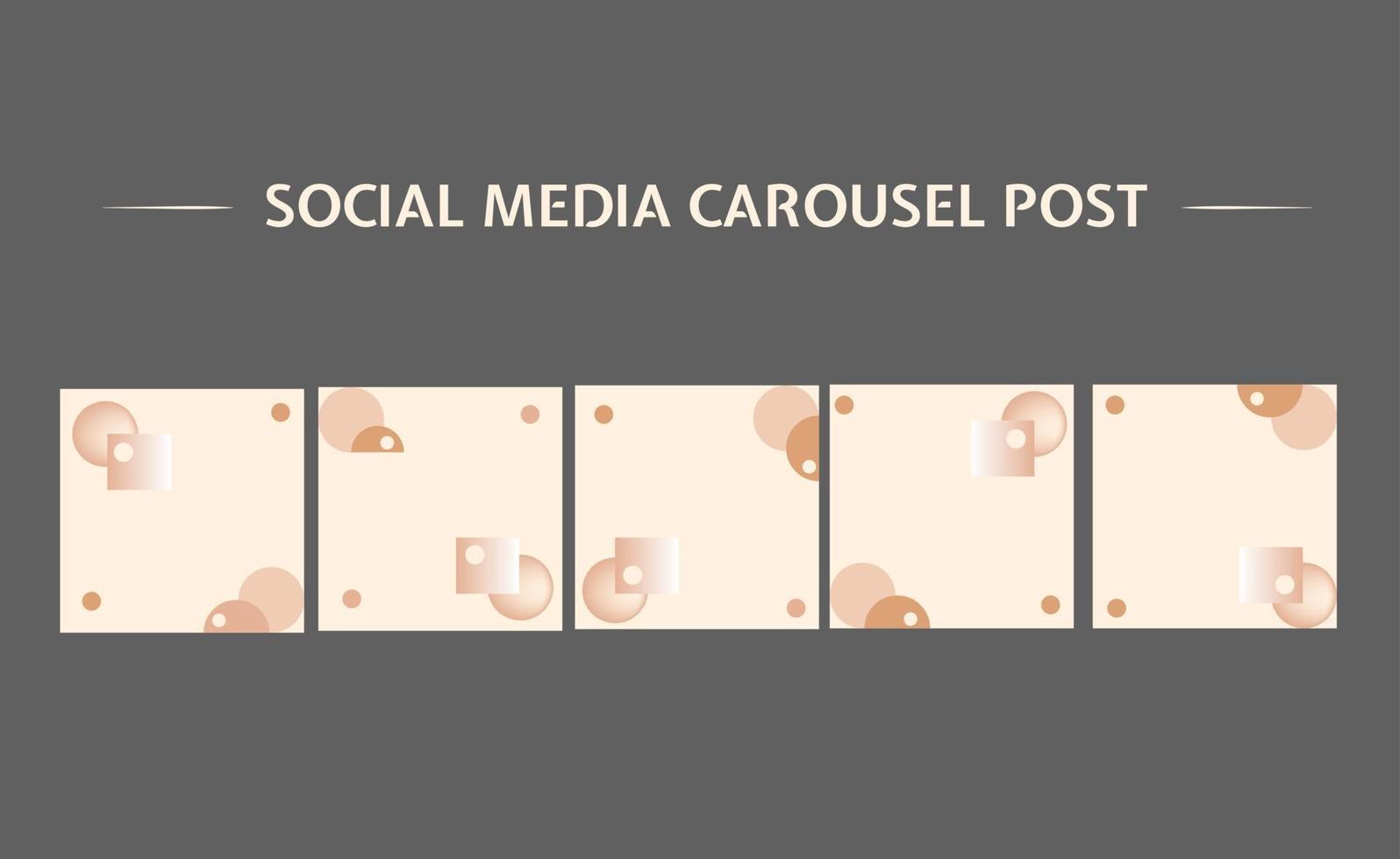 Social media carousel post template vector
