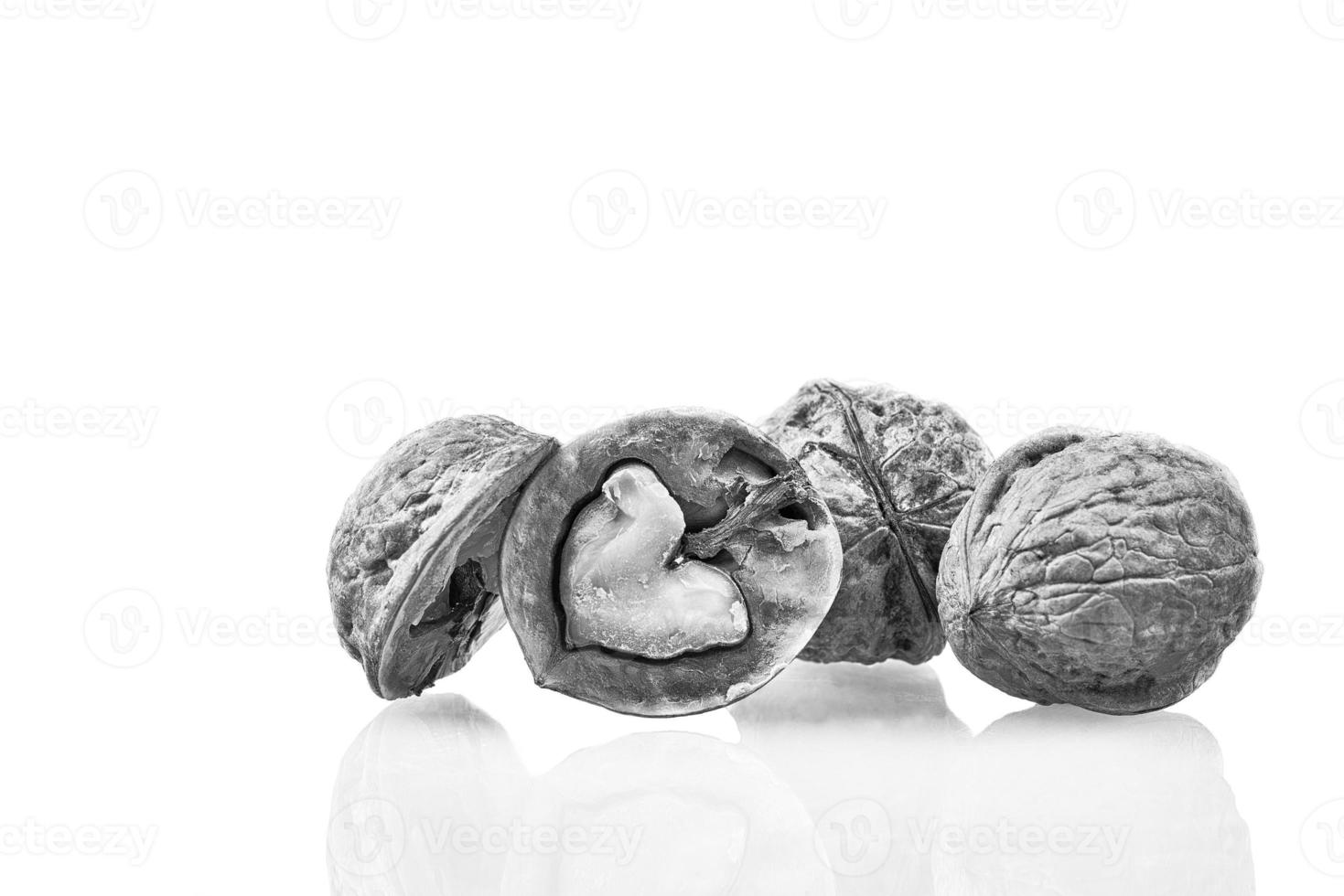 Walnuts isolated on white background photo