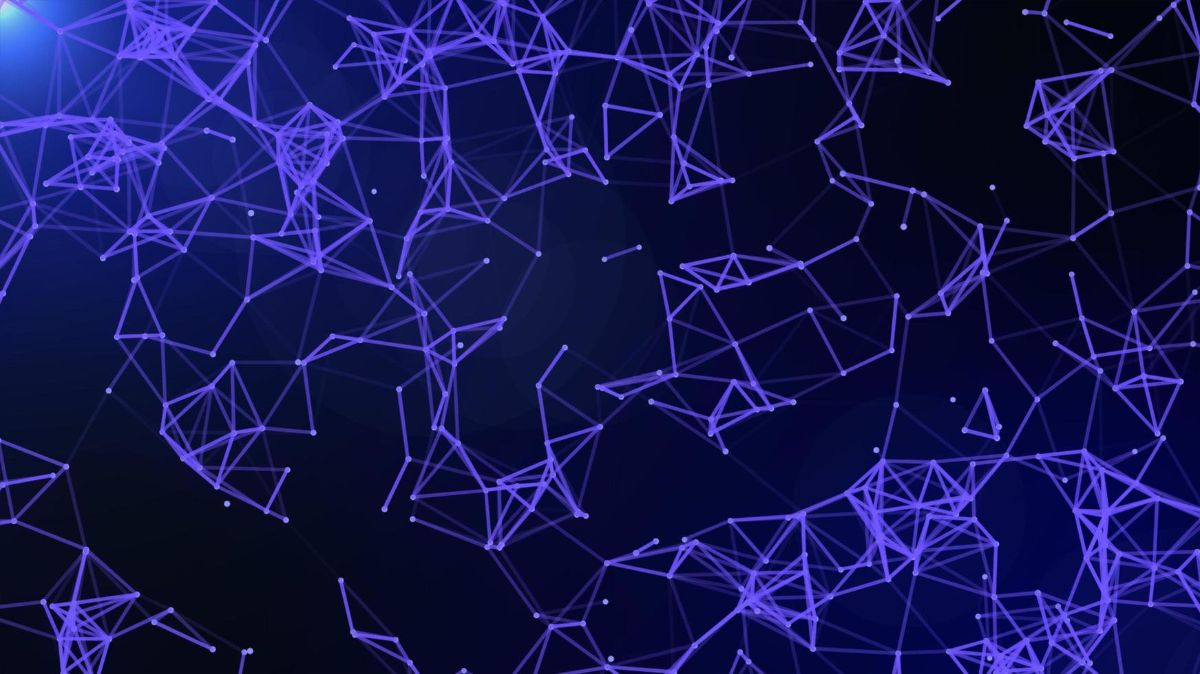 Purple futuristic abstract molecular dot geometric structure space background animation, modern triangle shaped technology particle analysis themed illustration photo