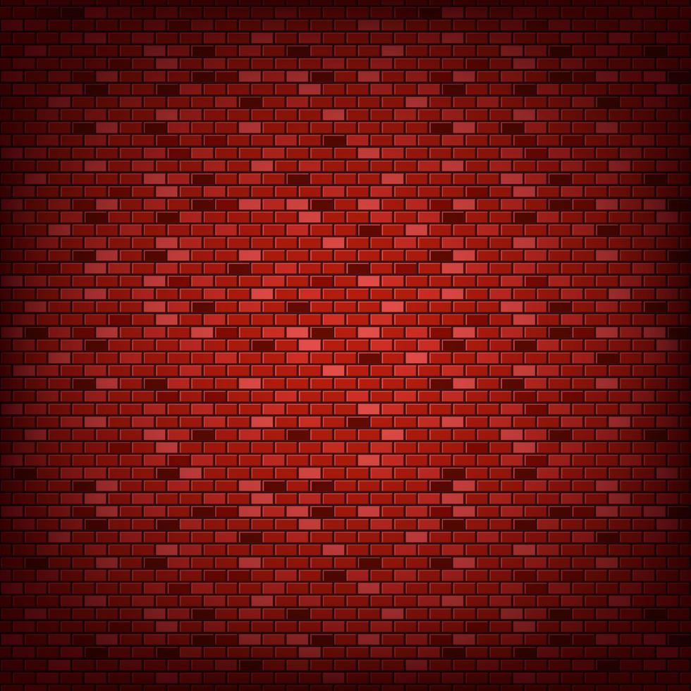 Dark red brick wall vector background