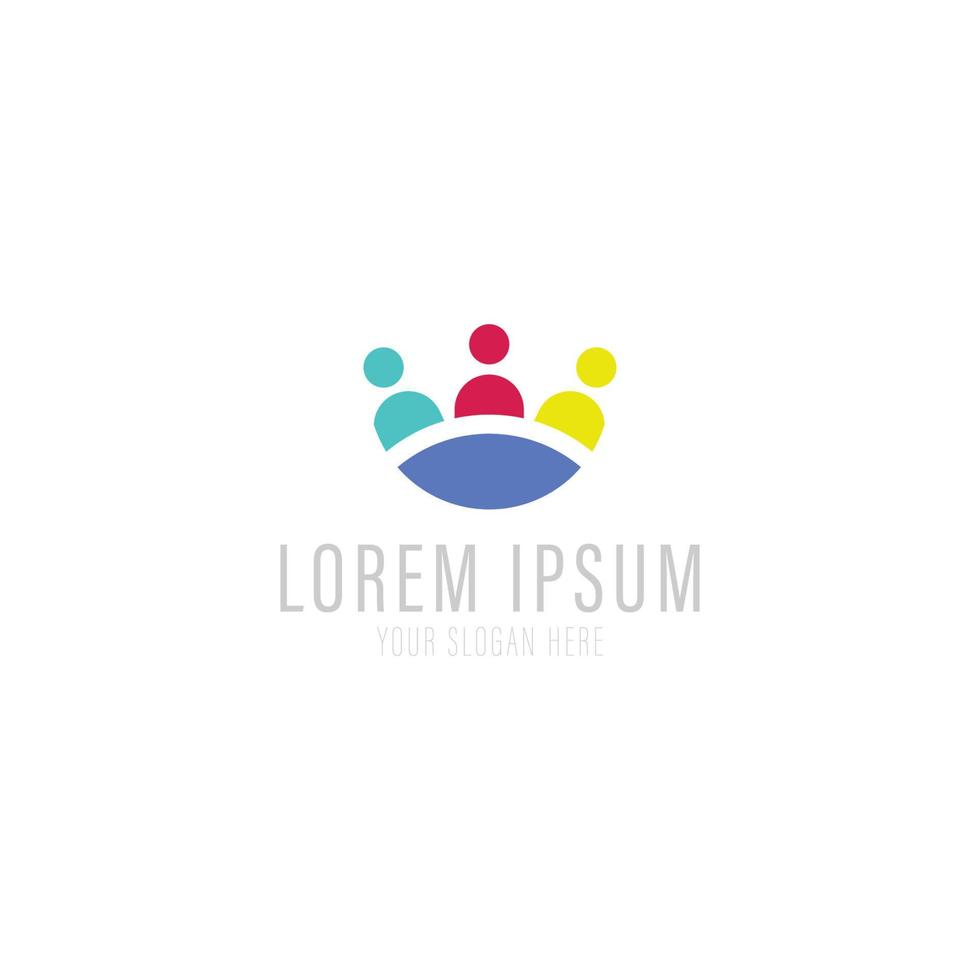 Creative people logo design template vector