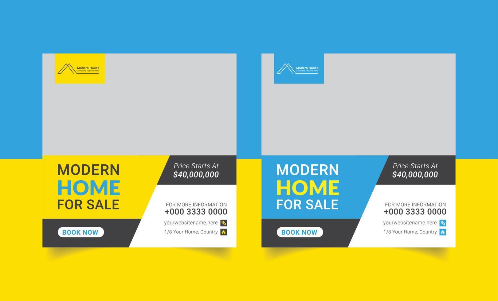 Real Estate Social Media Post Template, Editable Post Template Social