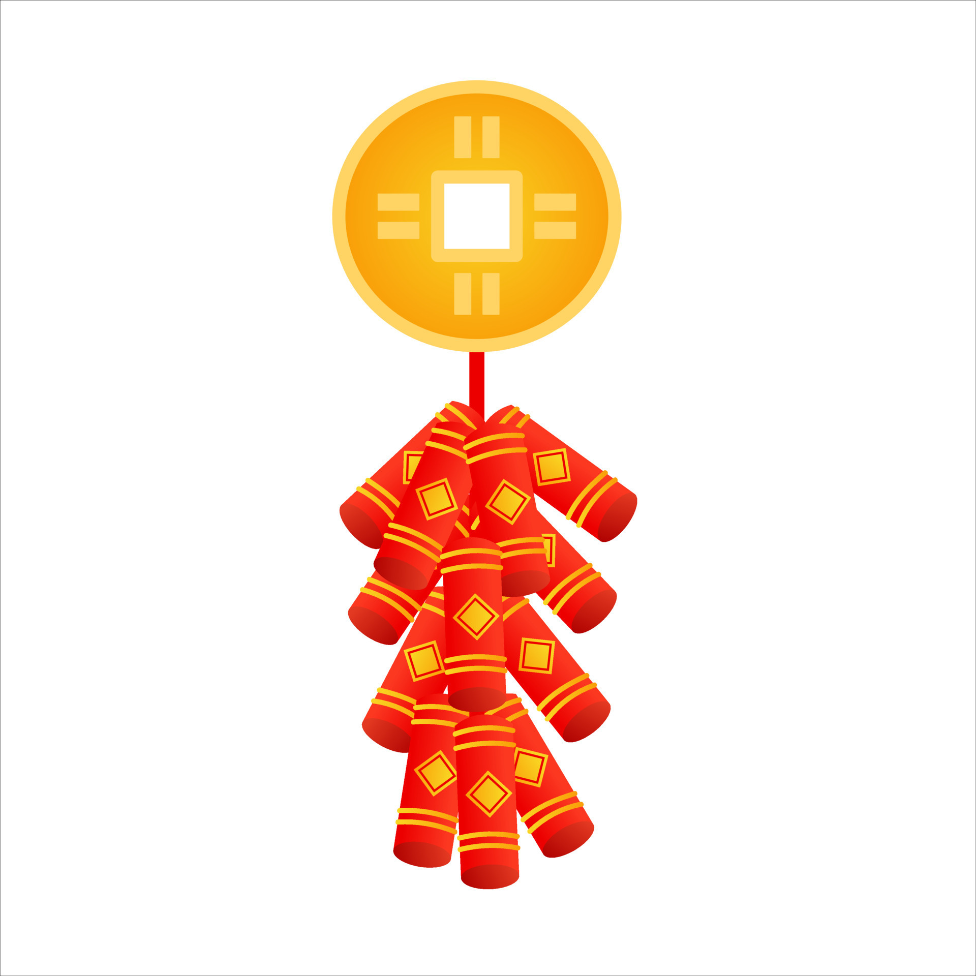 chinese new year firecrackers box art